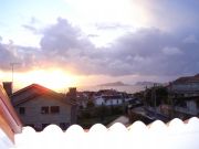 Posta do sol na ria de Vigo. Vigo, Pontevedra